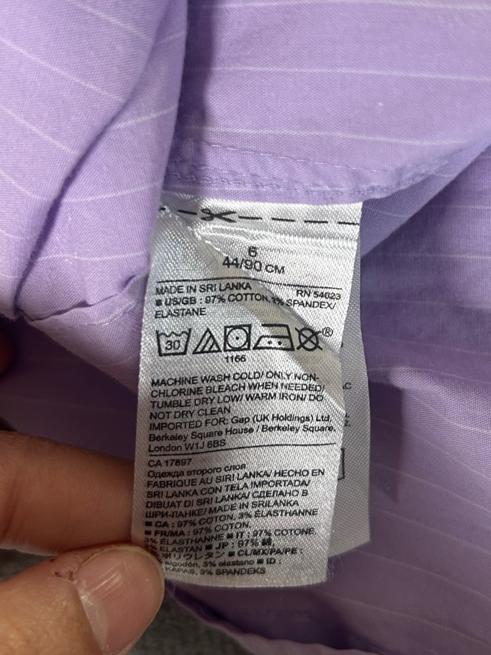 Banana Republic Lavender Pinstripe Dress Shirt - Picture 3 of 8